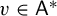 v element of sans serif upper A Superscript asterisk