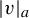StartAbsoluteValue v EndAbsoluteValue Subscript a