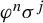 phi Superscript n Baseline sigma Superscript j