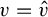 v equals ModifyingAbove v With caret
