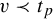 v precedes t Subscript p