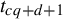 t Subscript c q plus d plus 1