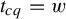t Subscript c q Baseline equals w