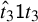 ModifyingAbove t With caret Subscript 3 Baseline sans serif 1 t 3