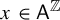 x element of sans serif upper A Superscript double struck upper Z