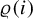rho left parenthesis i right parenthesis