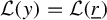 script upper L left parenthesis y right parenthesis equals script upper L left parenthesis r underbar right parenthesis