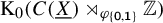 normal upper K 0 left parenthesis upper C left parenthesis upper X underbar right parenthesis right normal factor semidirect product Subscript phi Sub Subscript StartSet sans serif 0 sans serif comma sans serif 1 EndSet Subscript Baseline double struck upper Z right parenthesis
