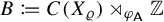 upper B colon equals q upper C left parenthesis upper X Subscript rho Baseline right parenthesis right normal factor semidirect product Subscript phi Sub Subscript sans serif upper A Baseline double struck upper Z