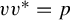 v v Superscript asterisk Baseline equals p