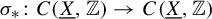 sigma Subscript asterisk Baseline colon upper C left parenthesis upper X underbar comma double struck upper Z right parenthesis right arrow upper C left parenthesis upper X underbar comma double struck upper Z right parenthesis