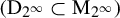 left parenthesis normal upper D Subscript 2 Sub Superscript infinity Subscript Baseline subset of normal upper M Subscript 2 Sub Superscript infinity Subscript Baseline right parenthesis