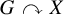 upper G clockwise top semicircle arrow upper X