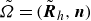 upper Omega overtilde equals left parenthesis bold italic upper R overtilde Subscript h Baseline comma bold italic n right parenthesis