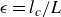 epsilon equals l Subscript c Baseline divided by upper L