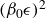left parenthesis beta 0 epsilon right parenthesis squared