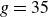 g equals 35