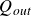 upper Q Subscript italic out