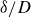 delta divided by upper D