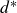 d Superscript asterisk