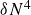delta upper N Superscript 4
