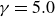 gamma equals 5.0