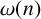 omega left parenthesis n right parenthesis