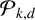 script upper P Subscript k comma d