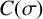 upper C left parenthesis sigma right parenthesis