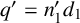 q prime equals n prime 1 d 1