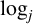 log Subscript j