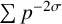 sigma summation p Superscript minus 2 sigma