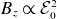 upper B Subscript z Baseline proportional to script upper E 0 squared