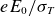 e upper E 0 divided by sigma Subscript upper T