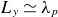 upper L Subscript y Baseline asymptotically equals lamda Subscript p