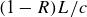 left parenthesis 1 minus upper R right parenthesis upper L divided by c