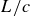 upper L divided by c