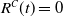upper R Superscript upper C Baseline left parenthesis t right parenthesis equals 0