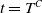 t equals upper T Superscript upper C