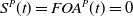 upper S Superscript upper P Baseline left parenthesis t right parenthesis equals upper F upper O upper A Superscript upper P Baseline left parenthesis t right parenthesis equals 0