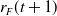 r Subscript upper F Baseline left parenthesis t plus 1 right parenthesis