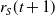 r Subscript upper S Baseline left parenthesis t plus 1 right parenthesis