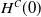 upper H Superscript upper C Baseline left parenthesis 0 right parenthesis