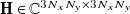 bold upper H element of double struck upper C Superscript 3 upper N Super Subscript x Superscript upper N Super Subscript y times 3 upper N Super Subscript x Superscript upper N Super Subscript y