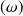 left parenthesis omega right parenthesis