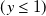 left parenthesis y less than or equals 1 right parenthesis