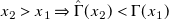x 2 greater than x 1 right double arrow ModifyingAbove normal upper Gamma With caret left parenthesis x 2 right parenthesis less than normal upper Gamma left parenthesis x 1 right parenthesis