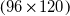 left parenthesis 96 times 120 right parenthesis
