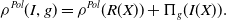 rho Superscript upper P o l Baseline left parenthesis upper I comma g right parenthesis equals rho Superscript upper P o l Baseline left parenthesis upper R left parenthesis upper X right parenthesis right parenthesis plus normal upper Pi Subscript g Baseline left parenthesis upper I left parenthesis upper X right parenthesis right parenthesis period