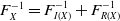 upper F Subscript upper X Superscript negative 1 Baseline equals upper F Subscript upper I left parenthesis upper X right parenthesis Superscript negative 1 Baseline plus upper F Subscript upper R left parenthesis upper X right parenthesis Superscript negative 1